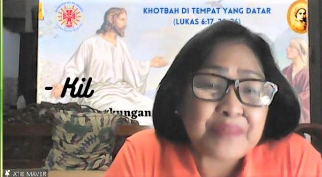 Sambutan Korwil yg baru ibu Veronica Aty yg merasa sangat grogi menerima tugas pertamanya di tingkat paroki--